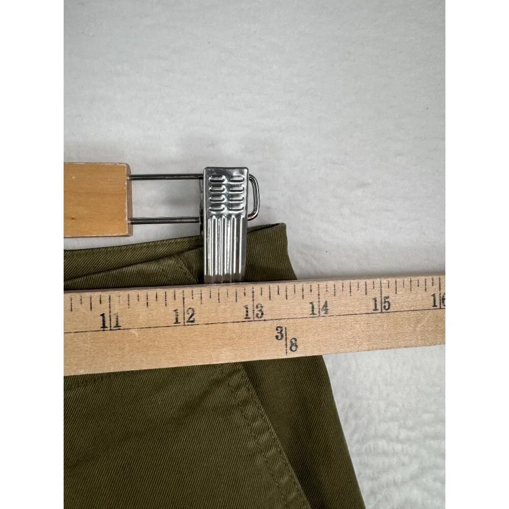 Alex Mill High waist Pleated Chino Pants Olive preppy 90s sz 2 - Picture 5 of 10